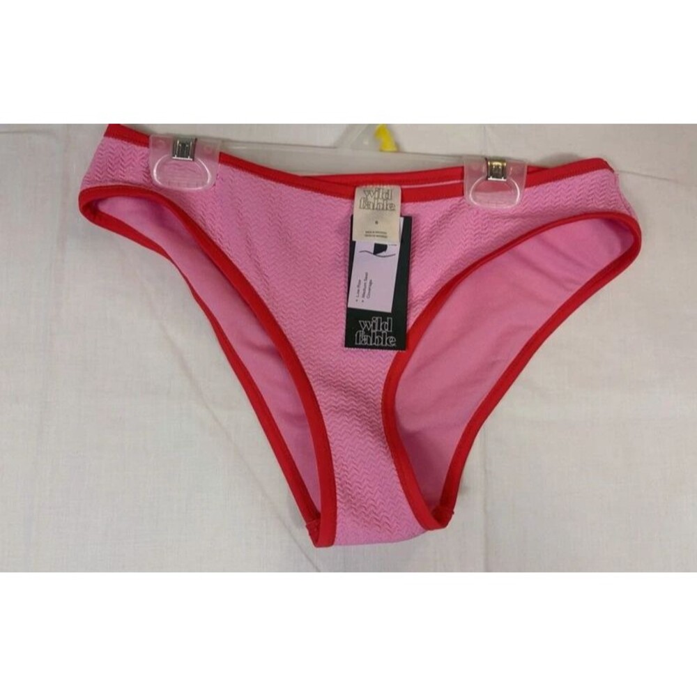 Wild Fable Bikini Bottom Low Rise Medium Seat Pink Women’s Small US Size 4-6 NWT